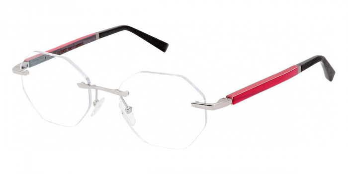 Gold & Wood™ MERCURE 05 05.27.S05.74 48 - Shiny Gun/Red Silk/Burgundy Bolivar/Gray Oak