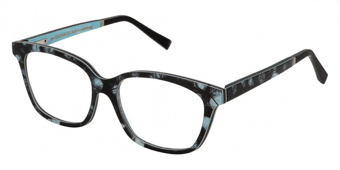 Gold & Wood™ NORA 33 53 - Light Blue Bird's Eye Maple/Black Washiwood/Aluminium