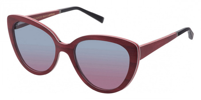 Gold & Wood™ SABAH 02 55 - Burgundy Bolivar/Burgundy Bird's Eye Maple