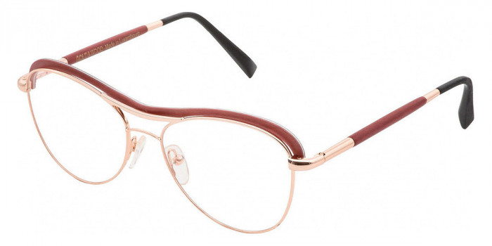 Gold & Wood™ STELA 01 04 52 - Pink Gold/Burgundy Bolivar