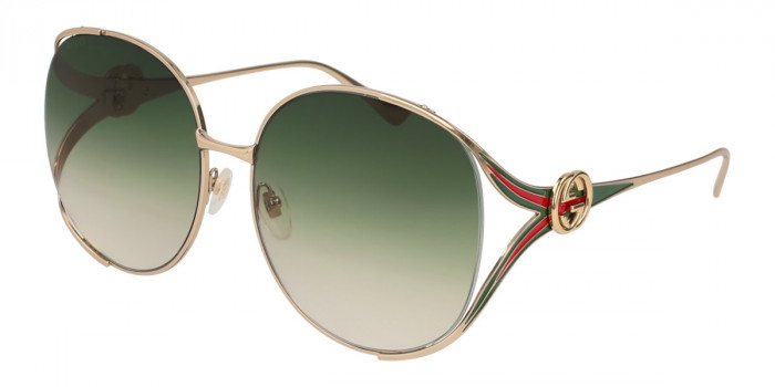 グッチ　GUCCI サングラスGG0225S 63□17 130 GGマーク Gucci GG0225S XL (63 - 17) with Grey lenses and Gold frame