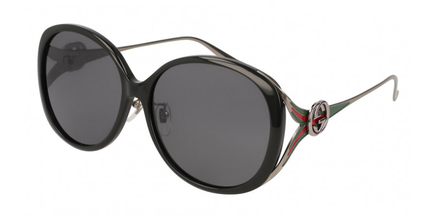 Color: Ruthenium/Black (002) - Gucci GG0226SK00260