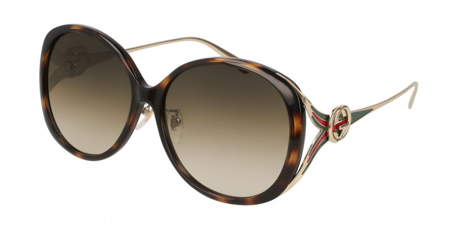 Color: Gold/Havana (003) - Gucci GG0226SK00360