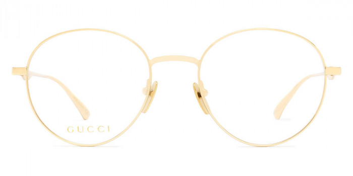 メガネ Gucci Eyeglasses Frame GG0337O 001 Round l Unisex GUCCI GG0337O 0337 Metal Gold 001 Round Retro Unisex