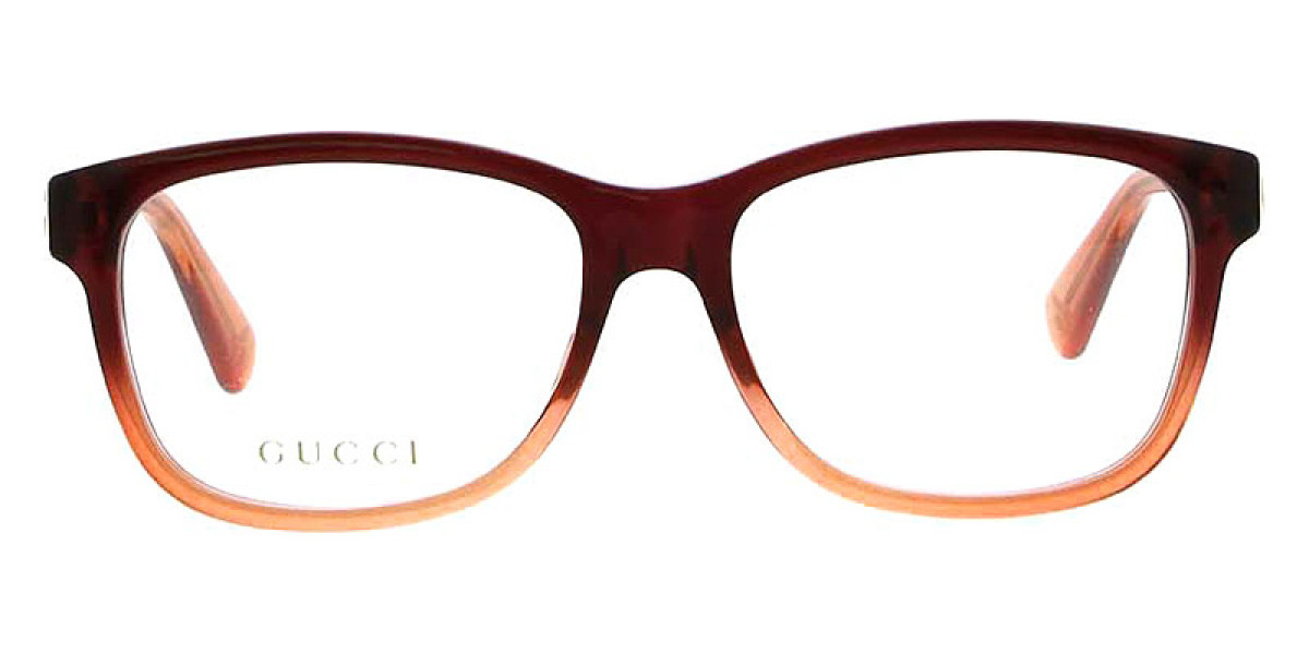 メガネ GUCCI Gucci - GG0374OA-002 - havana-havana-transparent Gucci™ GG0374OA Rectangle Eyeglasses | EyeOns.com