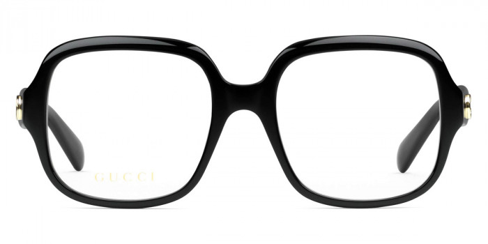 メガネ GUCCI Gucci - GG1685OK - 002 BLACK BLACK TRANSPARE Gucci Eyeglasses GG1685OK 002 Shiny Shiny Black - eye-oo.com