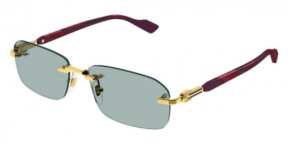 Color: Gold/Burgundy (003) - Gucci GG1221S00356