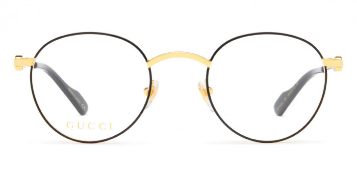 メガネ GUCCI Woman Optical frames Gold GG1222O 003 GUCCI 1222 Gold Brown Web Stripe Unisex Eyeglass 48mm