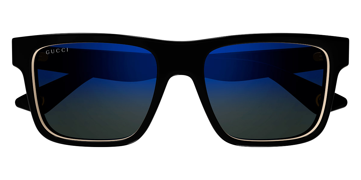 Rectangular frame sunglasses in black injection | GUCCI® US