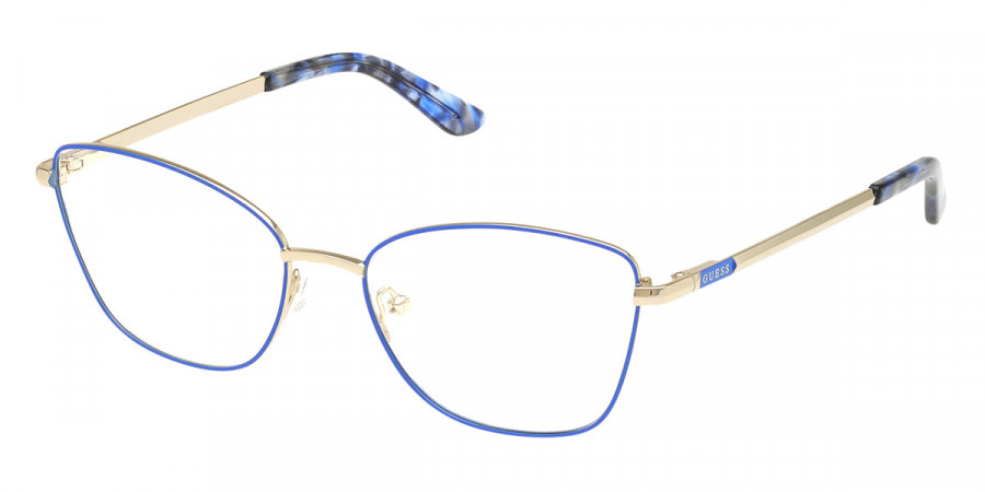 Color: Blue/Havana/Shiny Pale Gold (092) - Guess GU5019409253