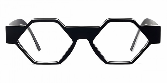 Henau™ HEXAGONO K61S 48 - Black/White/Black Matte