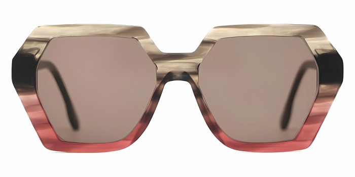 Henau™ LAMBA SUN AA78 54 - Greige Fuchsia/Dark Brown