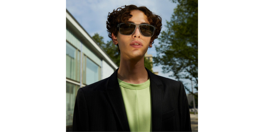 Ic! Berlin Alpha Sky-Gray-Rough Sunglasses Lifestyle Shot