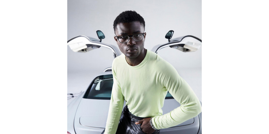 Ic! Berlin AMG 03 Black-Red 97 Eyeglasses Lifestyle Shot 2