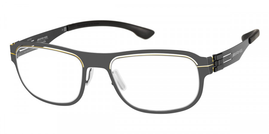Ic! Berlin AMG 03 Gun-Metal-Yellow Eyeglasses Side View