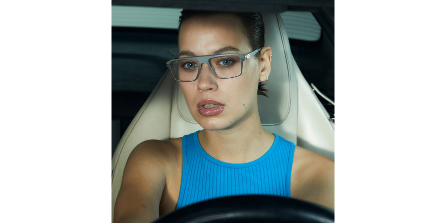 Ic! Berlin AMG 05 Pearl-Blue Eyeglasses Lifestyle Shot