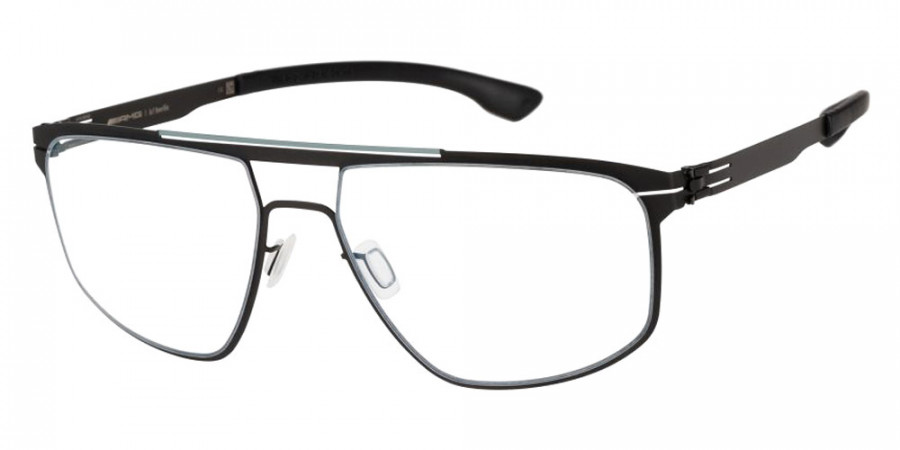 Ic! Berlin AMG 08 Venice Green Bridge-Black Eyeglasses Side View