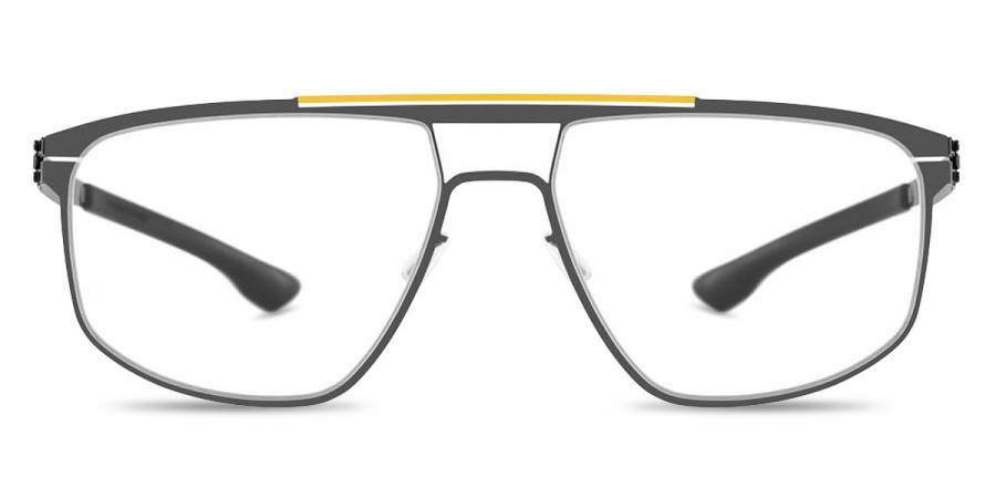 Ic! Berlin AMG 08 Yellow Bridge-Gun-Metal Eyeglasses Front View