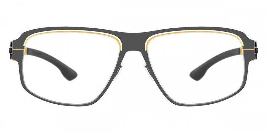 Ic! Berlin AMG 09 Yellow Brow-Gun-Metal Eyeglasses Front View