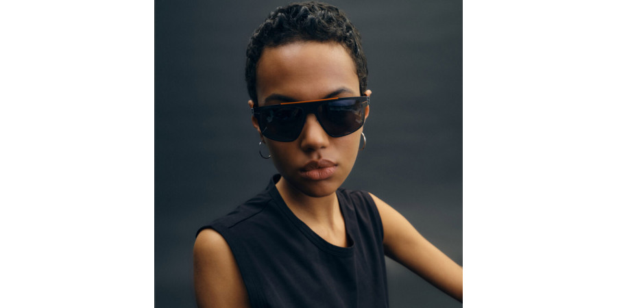 Ic! Berlin AMG 11 Orange Bridge-Aubergine Sunglasses Lifestyle Shot
