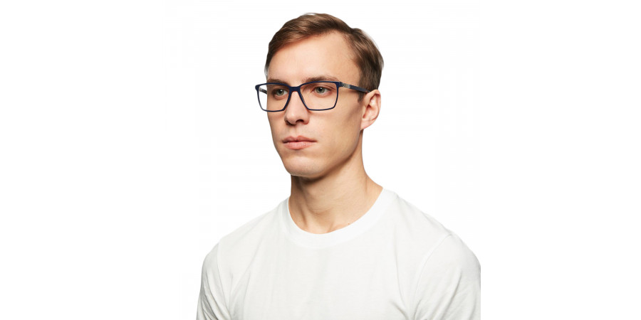 Ic! Berlin Axis True Blue Eyeglasses On Male Model