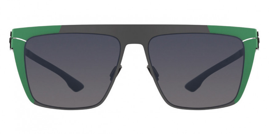 Ic! Berlin Bibhu 01 Amazon Green Sides-Gun-Metal Sunglasses Front View