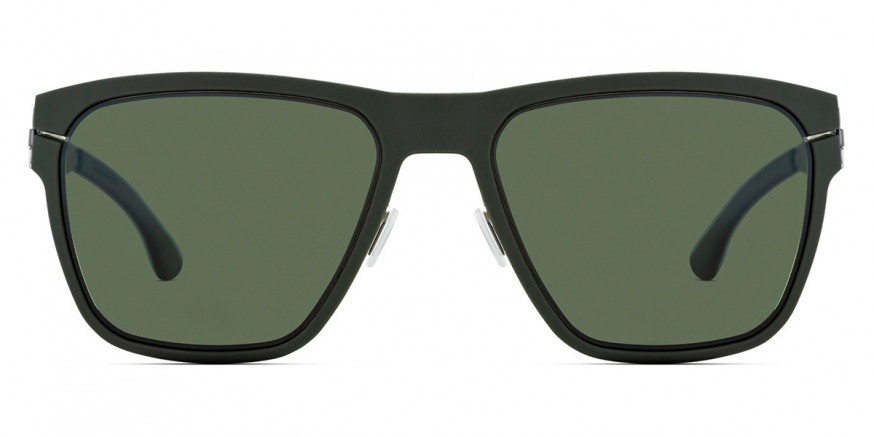 Ic! Berlin Bloc Graphite-Dark-Green Sunglasses Front View