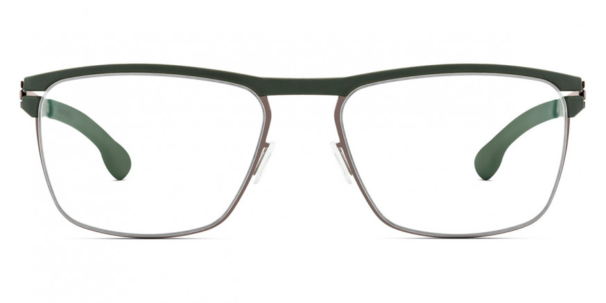 Ic! Berlin Central Graphite-Dark-Green Eyeglasses Front View