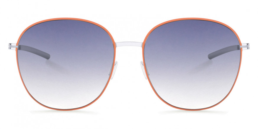 Ic! Berlin Coho Peach Silver Circle Sunglasses Front View