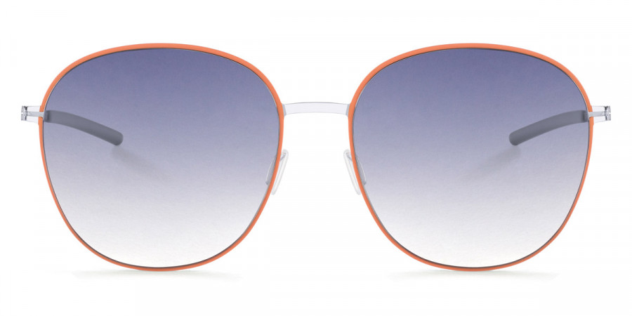 Ic! Berlin Coho Peach Silver Circle Sunglasses Front View