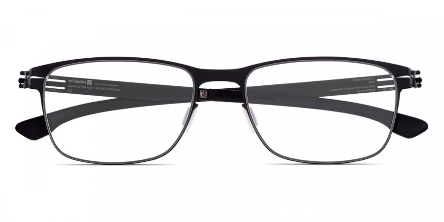 Ic! Berlin Dennis N. Black Eyeglasses Front View