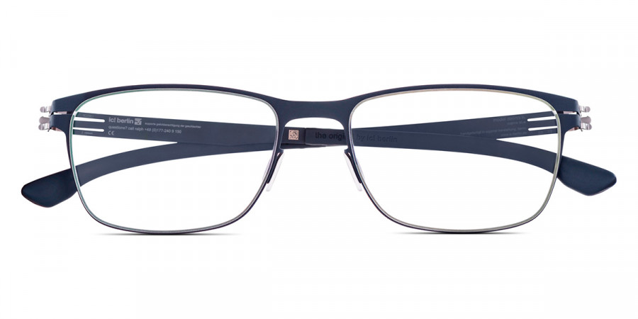 Ic! Berlin Dennis N. Large Marine Blue Eyeglasses Front View