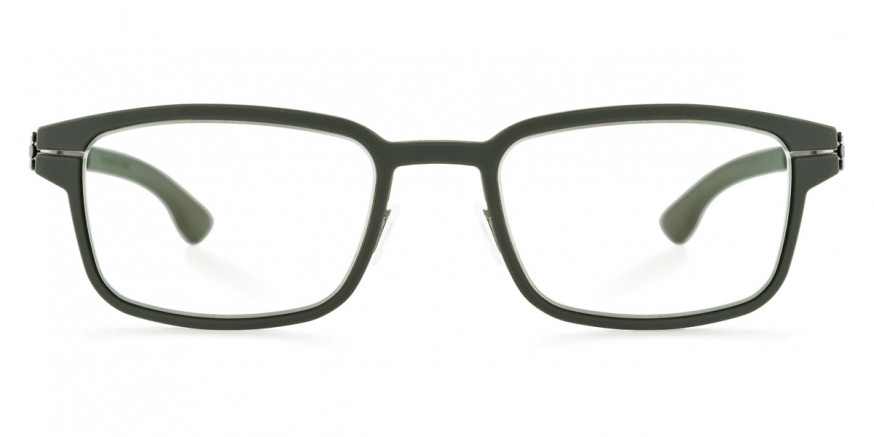 Ic! Berlin District Graphite-Dark-Green Eyeglasses Front View