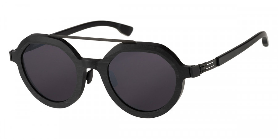 Ic! Berlin Edison Ecoblack-Rough-Black Sunglasses Side View