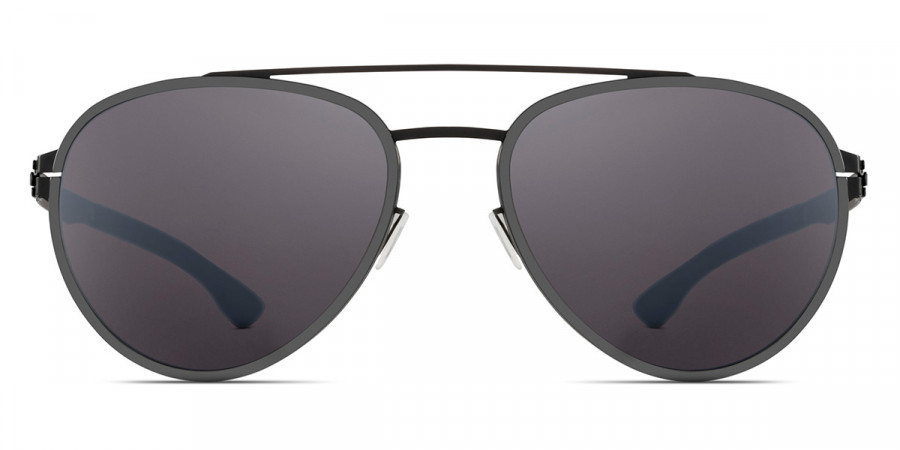 Ic! Berlin Ferrum Black-Gun-Metal Sunglasses Front View