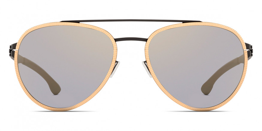 Ic! Berlin Ferrum Black-Rosé-Gold Sunglasses Front View