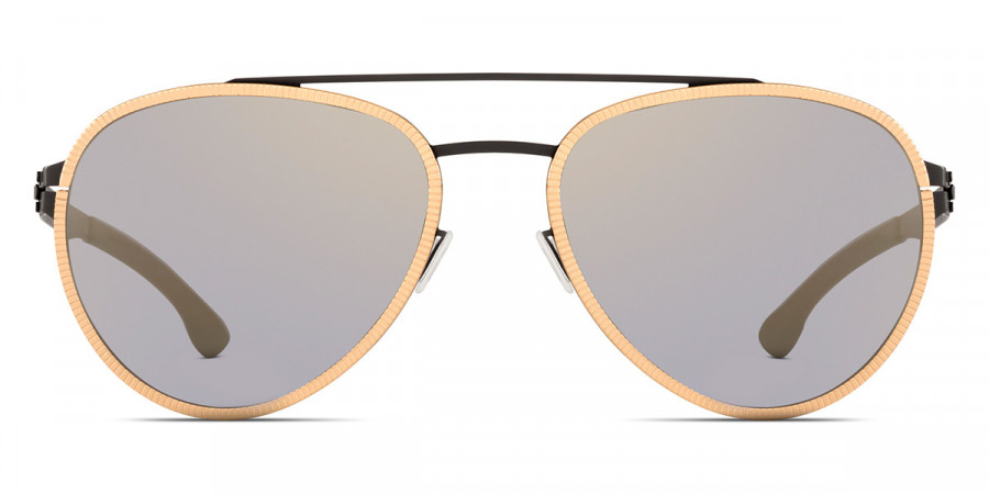Ic! Berlin Ferrum Black-Rosé-Gold Sunglasses Front View