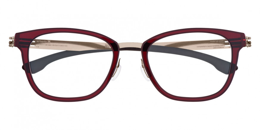 Ic! Berlin Kali Andhi Shiny-Bronze-Ruby-Red Eyeglasses Front View