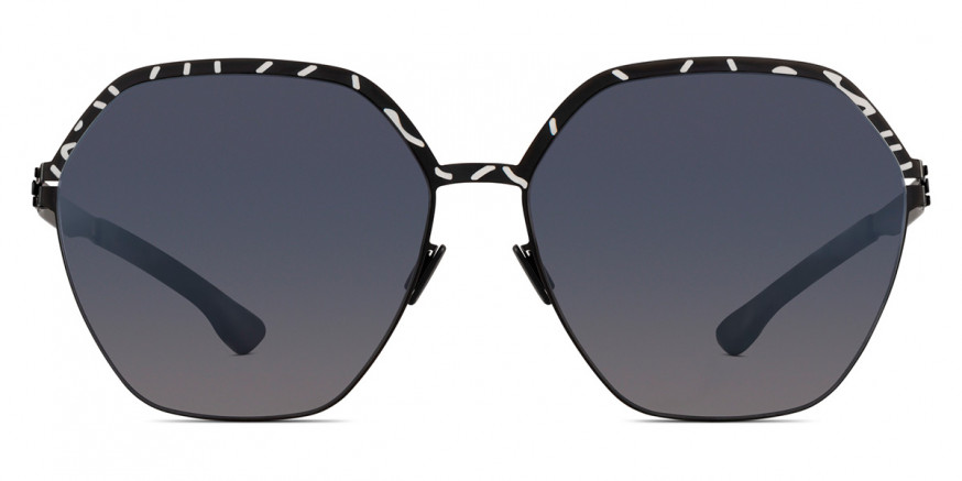 Ic! Berlin Kiez Motif Black White Inlay Sunglasses Front View