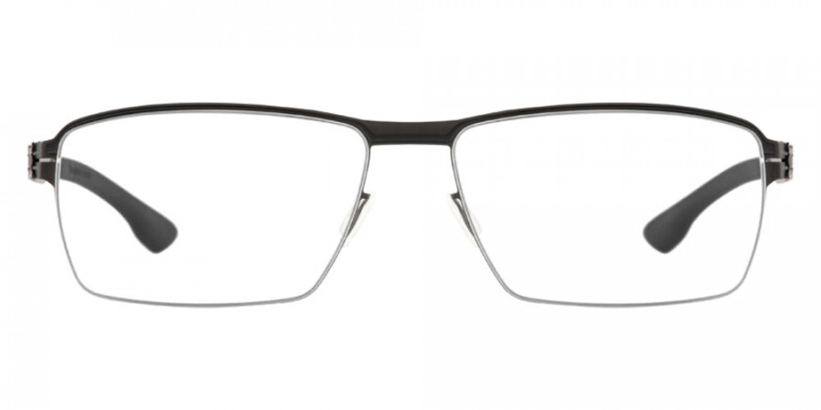 Ic! Berlin Lars Decor Shiny-Black Inlay Eyeglasses Front View