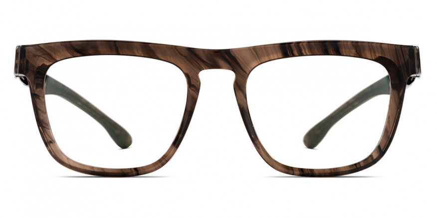 Ic! Berlin Liam Brown Driftwood Eyeglasses Front View