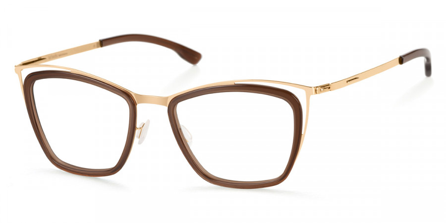 Ic! Berlin Louisa Rose Gold Mahogany Eyeglasses Side View
