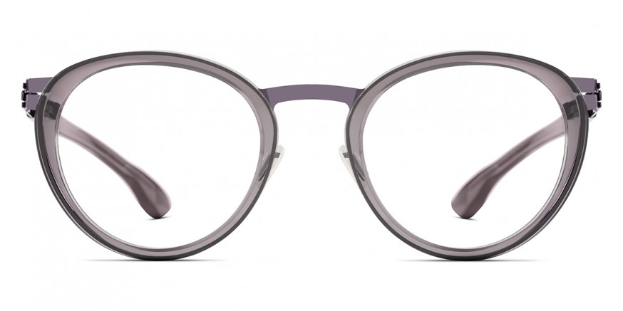Ic! Berlin Lynda Shiny-Aubergine-Ecogray Eyeglasses Front View