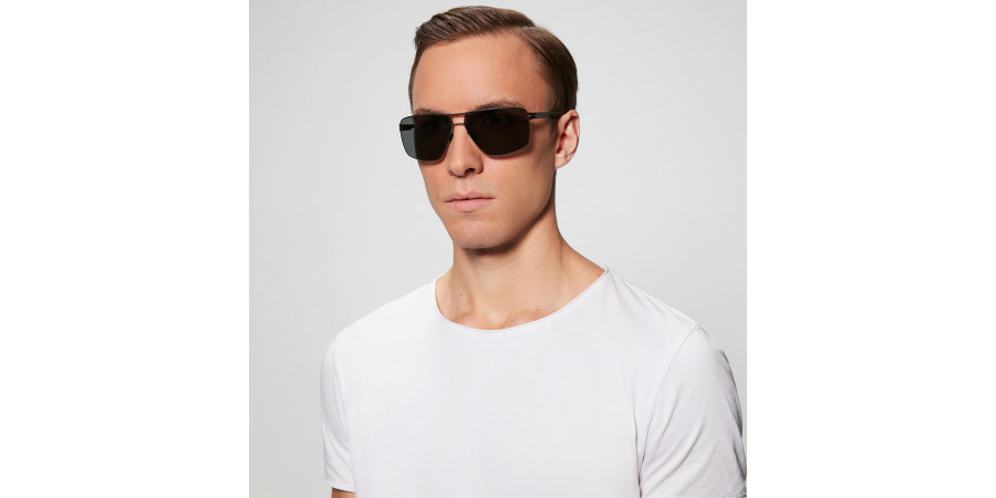 Ic! Berlin MB 01 Black Sunglasses On Male Model