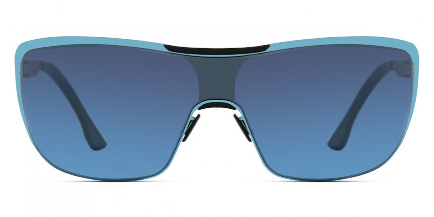 Ic! Berlin MB Shield 02 Electric Light Blue Electric Light Blue Sunglasses Front View