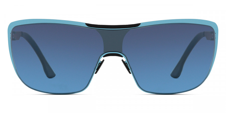 Ic! Berlin MB Shield 02 Electric Light Blue Electric Light Blue Sunglasses Front View
