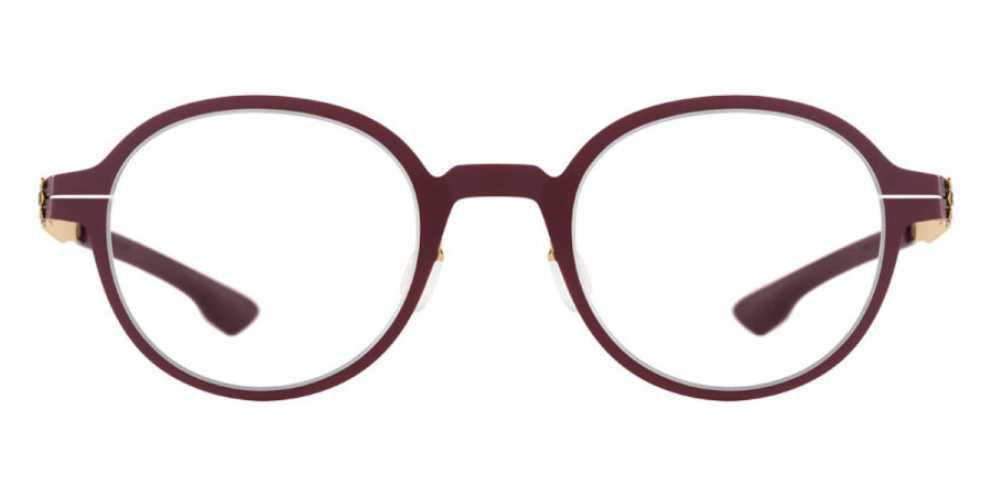 Ic! Berlin Minho Bordeaux-Rose-Gold Eyeglasses Front View