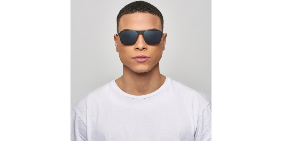 Ic! Berlin Molybdenum Black-Gun-Metal Sunglasses On Male Model