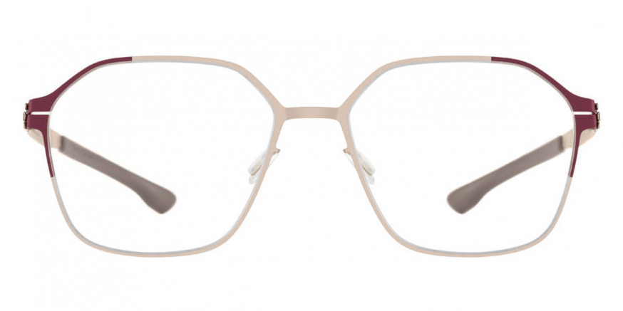 Ic! Berlin Nuno Dark Magenta H Sides-Bronze Eyeglasses Front View