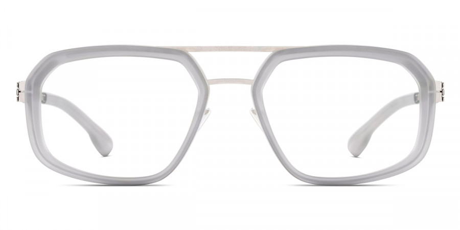 Ic! Berlin Owen Rough Sky Gray Matte Eyeglasses Front View